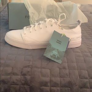 Toms white leather